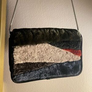 All Saints Faux Fur Crossbody Bag